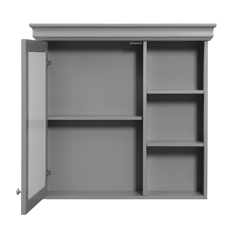 30" x 28" Bathroom Medicine Cabinet with Mirror, Wall Mounted Over Toilet Storage Cabinet with Organizer