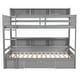 preview thumbnail 8 of 11, Multifunctional Twin over Twin Bunk Bed with Built-In Shelves Beside Both Upper and Storage Drawer