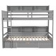 preview thumbnail 8 of 22, Twin Size Bunk Bed with Built-in Shelves and Storage Drawer, Space-Saving Design, Sturdy Frame, Easy Assembly, Grey