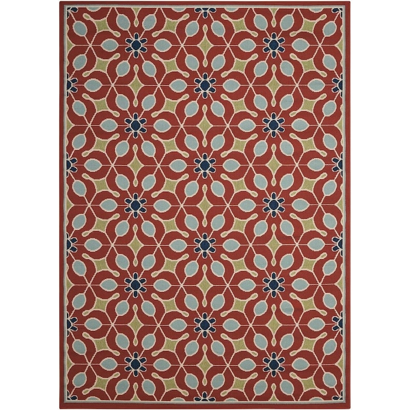 Nourison Caribbean Contemporary Floral Indoor/ Outdoor Area Rug