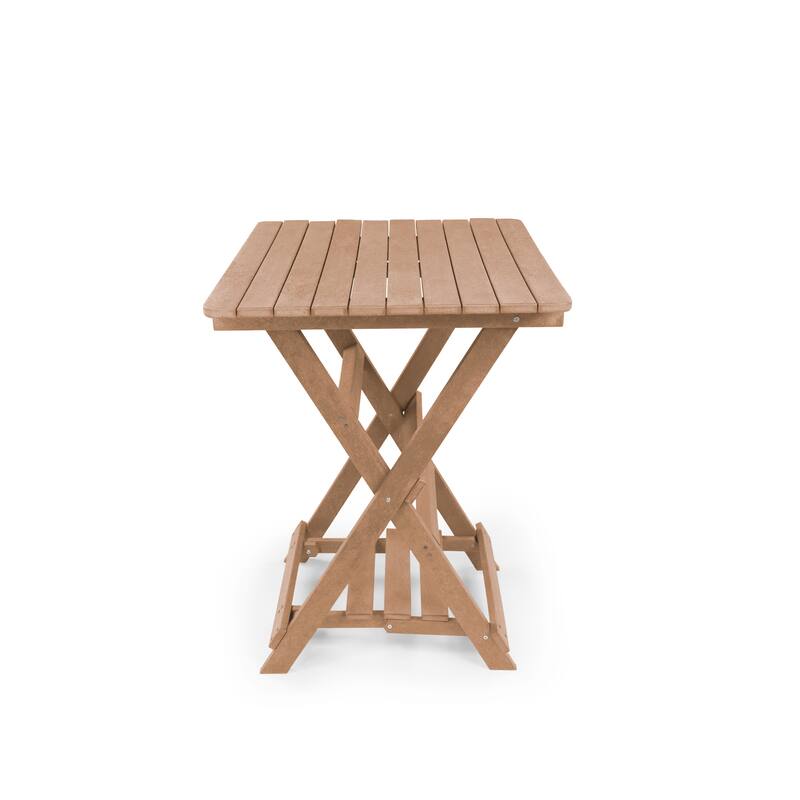 Patagonia Fully Assembled All-Weather Recycled HDPE Outdoor Folding Bar table