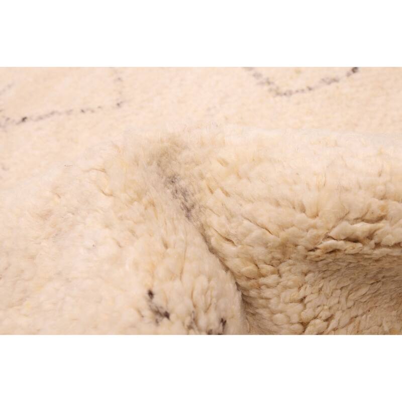 ECARPETGALLERY Hand-knotted Looma Cream Wool Rug - 8'3 x 10'3
