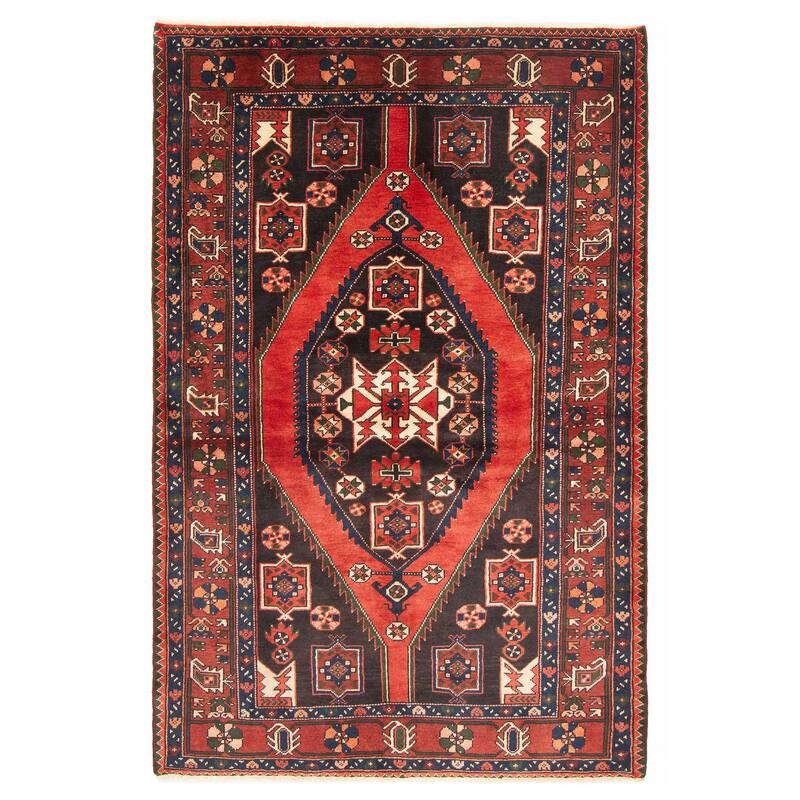 ECARPETGALLERY Hand-knotted Andelz Black Wool Rug - 4'7 x 6'8 - Black - 4'7 x 6'8