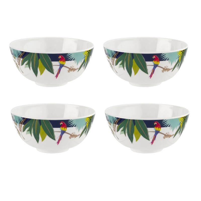 Portmeirion Home and Gifts Set of 4 Melamine Bowls - 6 in - 6 in