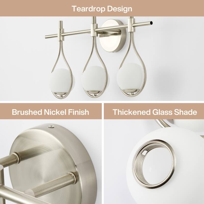 22.5" Bathroom Vanity Light, 3-Light Wall Sconce