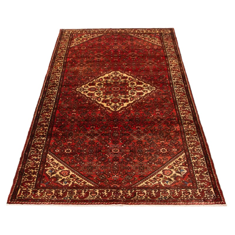 ECARPETGALLERY Hand-knotted Andelz Red Wool Rug - 4'11 x 9'11
