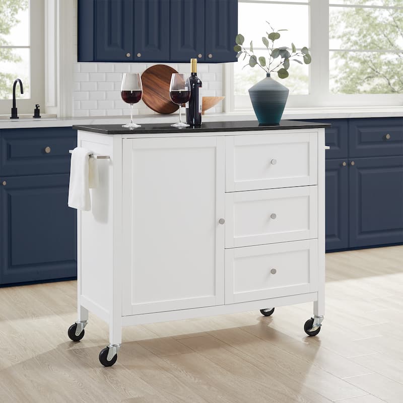 Crosley Soren Granite Top Kitchen Island/Cart - 18.13"d x 42.13"w x 37.5"h