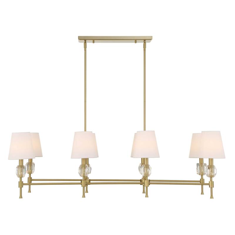 Uttermost Arques 8 Light Linear Chandelier - 48"W x 18.125"D x 14.5"H
