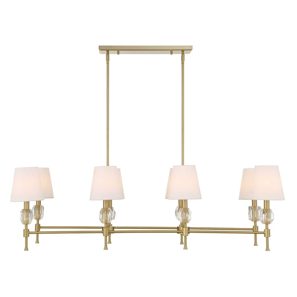 Uttermost Arques 8 Light Linear Chandelier - 48"W x 18.125"D x 14.5"H