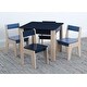 preview thumbnail 2 of 10, Table and 4 Chair Set Blue