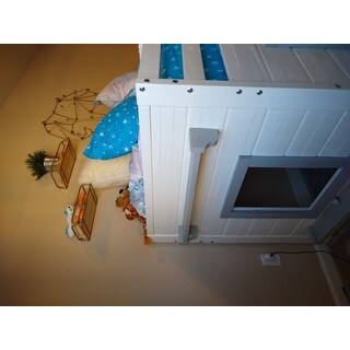 Sweet Dreams Low Loft in White and Grey Size - Twin