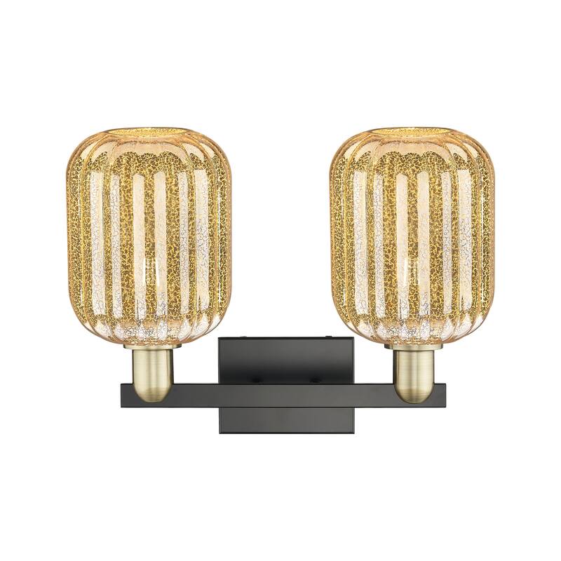 Innovations Lighting Downtown Urban - Preston - 2 Light 16" Jar Shade Bath Vanity Light