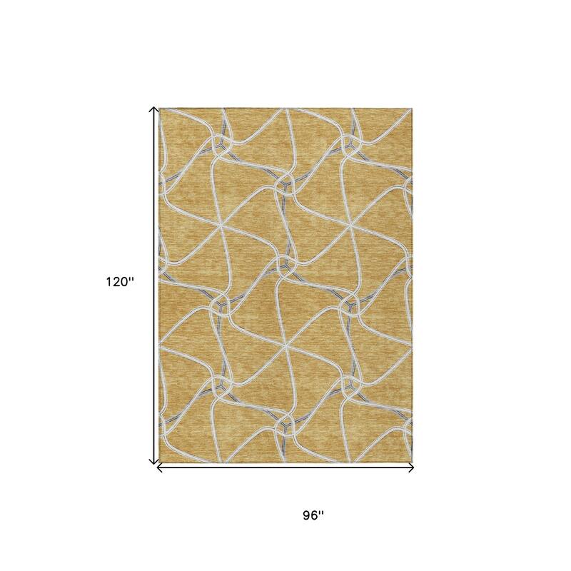 HomeRoots Geometric Contemporary Rectangle Outdoor Rug
