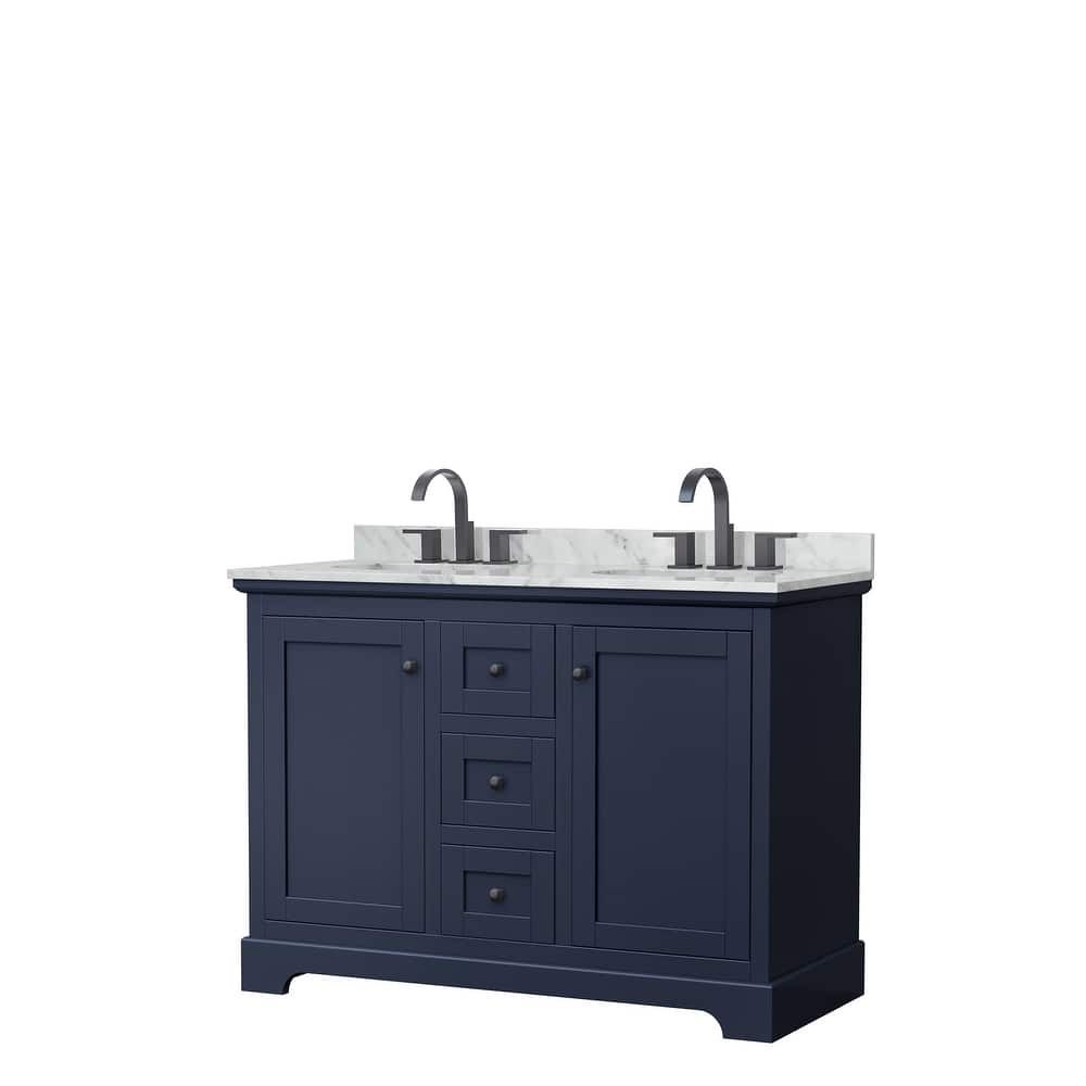Avery 48-Inch Double Vanity Set with Oval Sinks, No Mirror