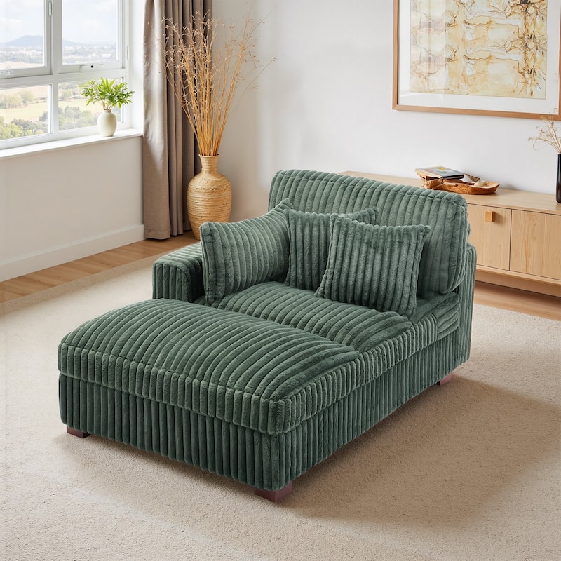 Modern Indoor Chaise Lounge Couch with Pillows
