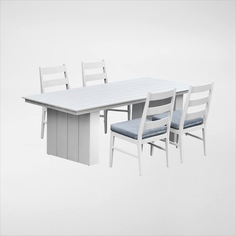 Nash Outdoor Dining Set - Buff 5-PC