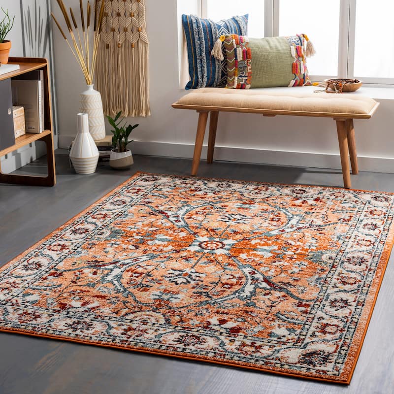 Artistic Weavers Tevazu Floral Traditional Area Rug