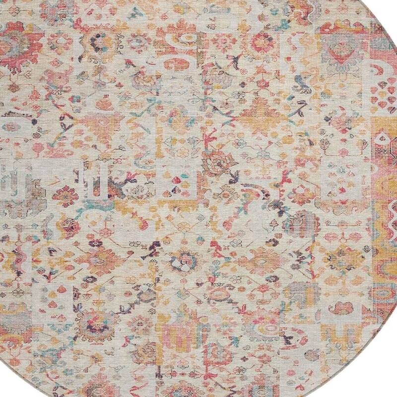 HomeRoots Patchwork Traditional Rectangle Outdoor Rug