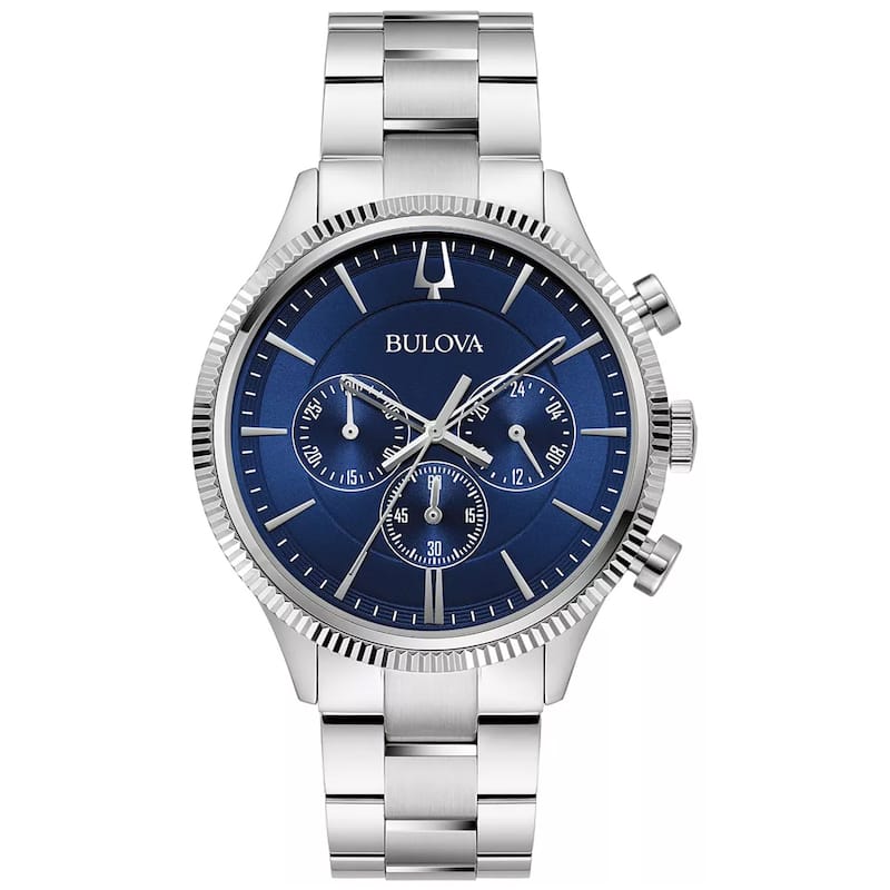 Bulova Men's Classic Blue Dial Watch - 96A324 - 6 (36)
