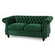 preview thumbnail 2 of 21, Somerville Polyester Chesterfield Loveseat by Christopher Knight Home