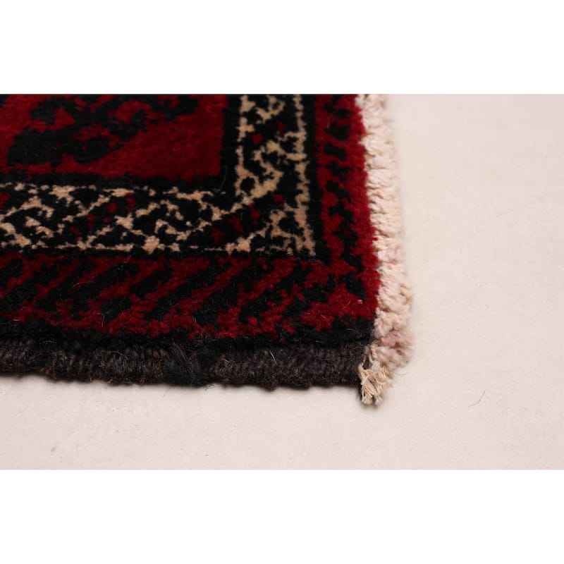 ECARPETGALLERY Hand-knotted Royal Baluch Red Wool Rug - 3'7 x 6'8