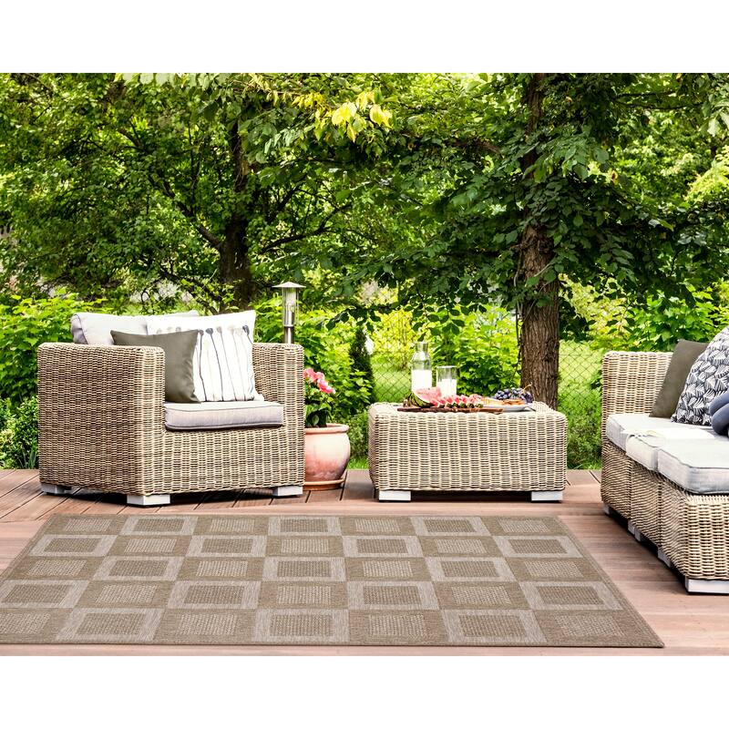 Liora Manne Orly Squares Indoor/Outdoor Rug