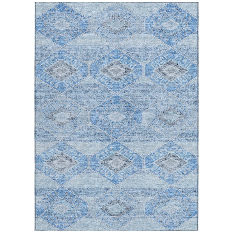 HomeRoots Aztec Transitional Rectangle Outdoor Rug
