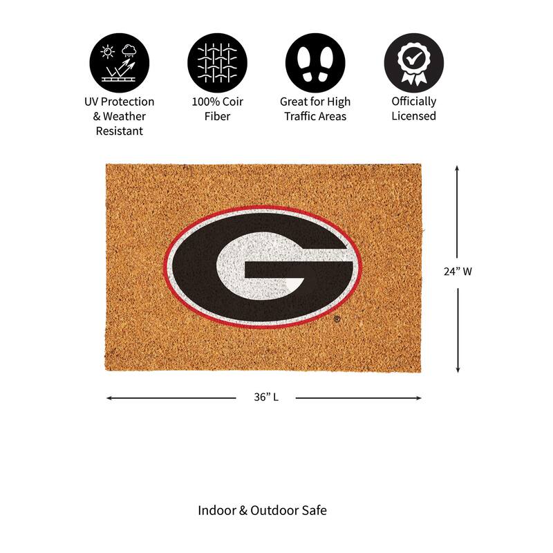 University of Georgia Full Color Indoor/Outdoor Coir Mat