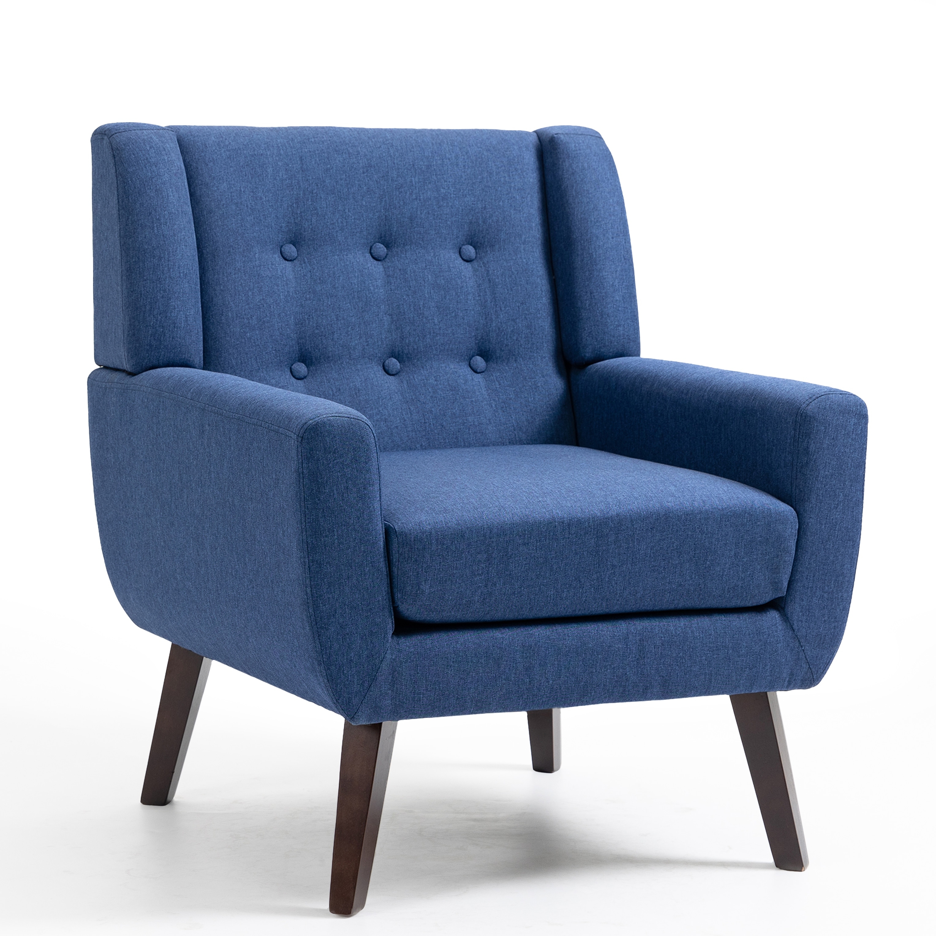 Modern Cotton Linen Upholstered Accent Chair for Living Room-image