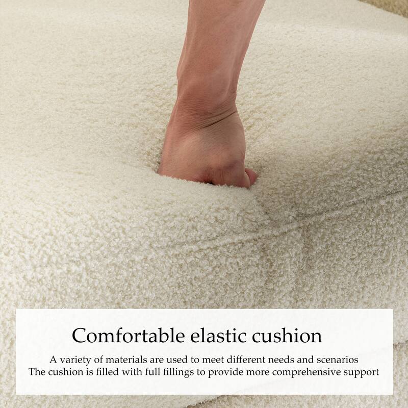 UIXE Upholstered Chenille/Boucle Swivel Glider Rocker Recliner