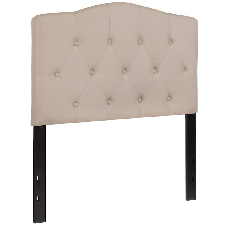 Arched Button Tufted Upholstered Headboard