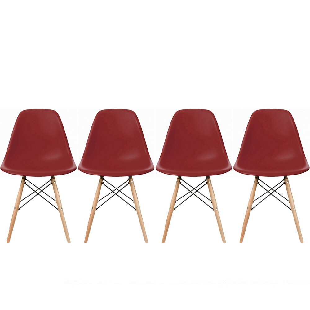 Molded Dining Side Chairs For Kitchen Eiffel Metal Legs Design
