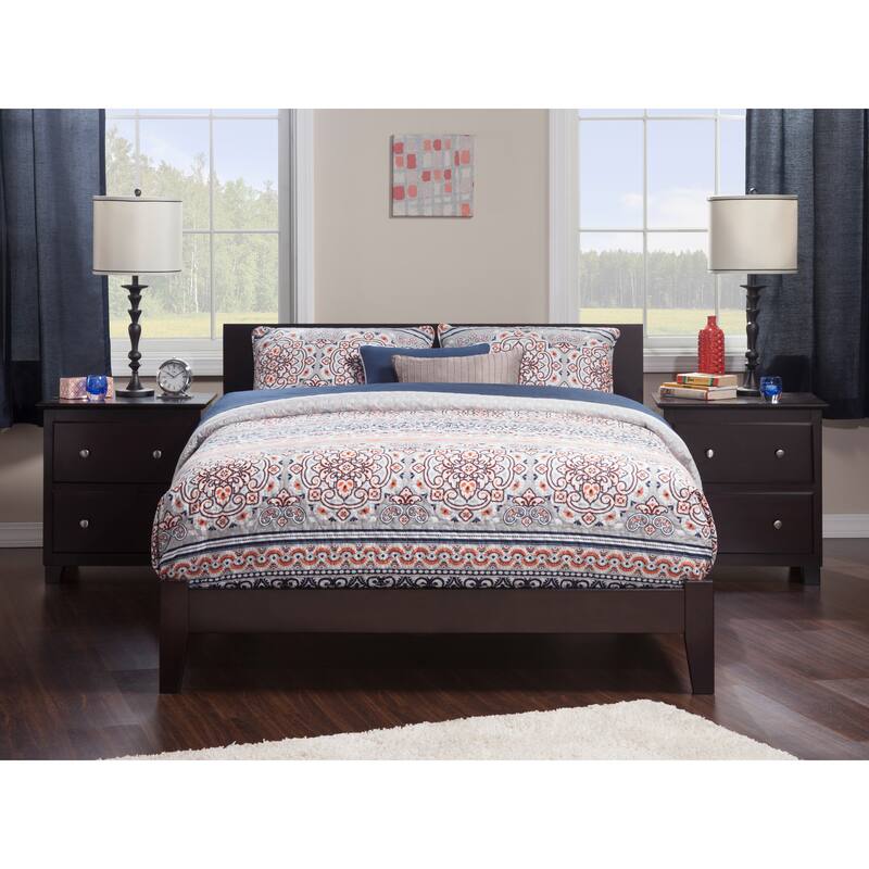 Glam Twin Platform Bed - Modern Design, Sturdy Frame, Caramel Finish, Low Profile, Easy Assembly