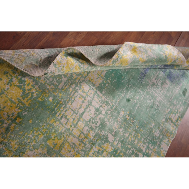 Contemporary Abstract Indian Accent Rug Handmade Wool Carpet - 4'5" X 6'5"