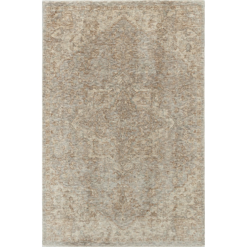 Stelios Collection Grey/Beige Transitional Area Rug - 5'3'' X 7'6''