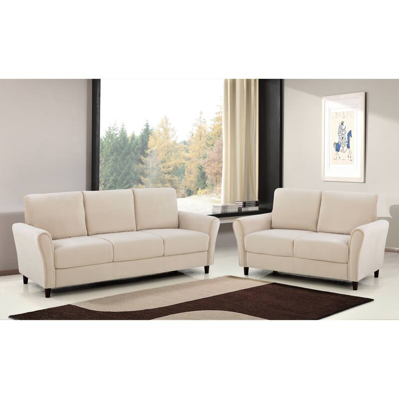 Corel Velvet Living Room Set- Sofa and Loveseat
