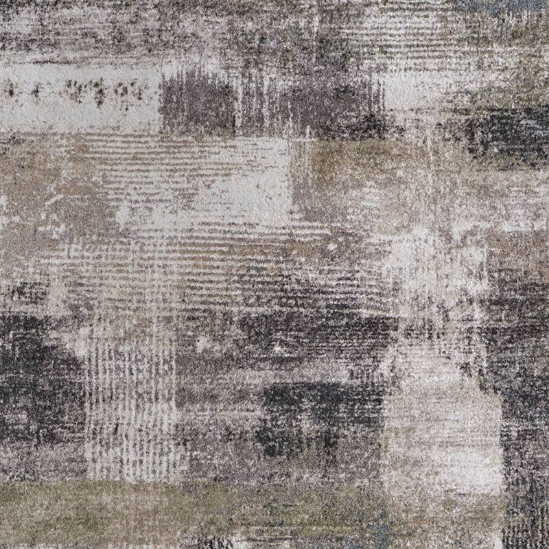 HomeRoots Abstract Industrial Rectangle Area Rug