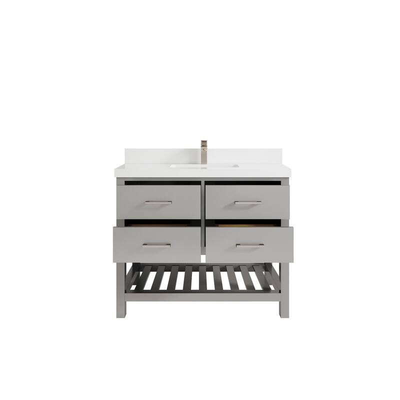 Willow Collections 42 in. W x 22 in. D Parker Single Sink Bathroom Vanity with Countertop