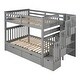 preview thumbnail 9 of 22, Full-Over-Full Bunk Bed with 6 Drawers & Shelves