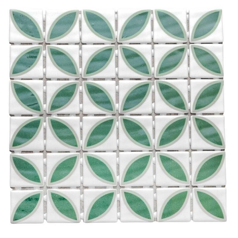 The Tile Life Eterna Lily 2x2 Glass Floor & Backsplash Wall Tile