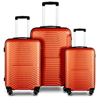 4 Supply Luggage Sets Abs Hardshell 3Pcs Luggage, Lightweight Durable Suitcase Sets Spinner Wheels Suitcase 20''24''28''