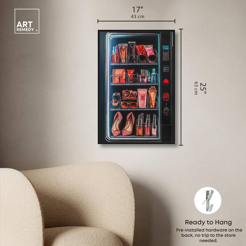 Fashion Vending Machine Canvas by Art Remedy