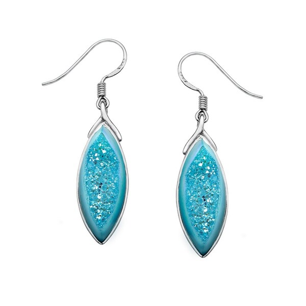 Sajen Golden Paraiba Druzy Earrings In Sterling Silver Free Sajen Golden Paraiba Druzy Earrings In Sterling Silver