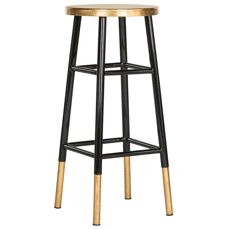 SAFAVIEH Rosita 30-inch Navy/ Gold Bar Stool - 13.5" x 13.5" x 30" - 14Wx14Dx30H