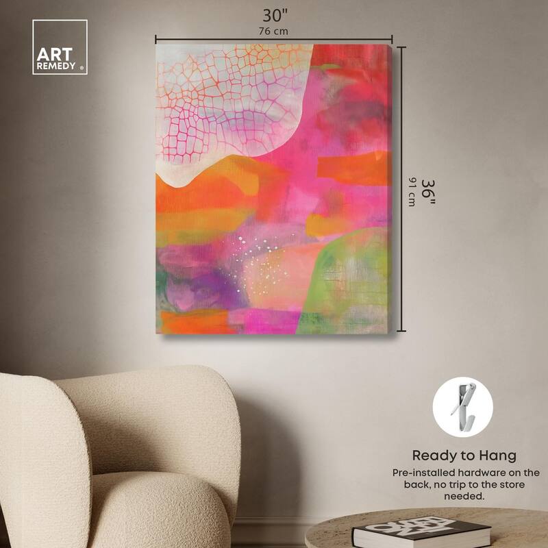 Garnet Gleam III Canvas by Art Remedy, Gallery Wrapped