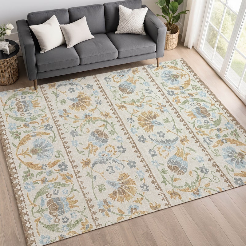 Machine Washable Indoor/ Outdoor Global Alix Chantille Rug