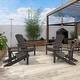 preview thumbnail 2 of 102, BONOSUKI Patio Adirondack Chair w/Cupholder,Weather Resistant-Set of 4
