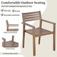 preview thumbnail 14 of 15, Roomfitters Farmhouse 5-Piece Outdoor Dining Set for 4, 59-Inch Rectangular Table, Umbrella Hole, Acacia