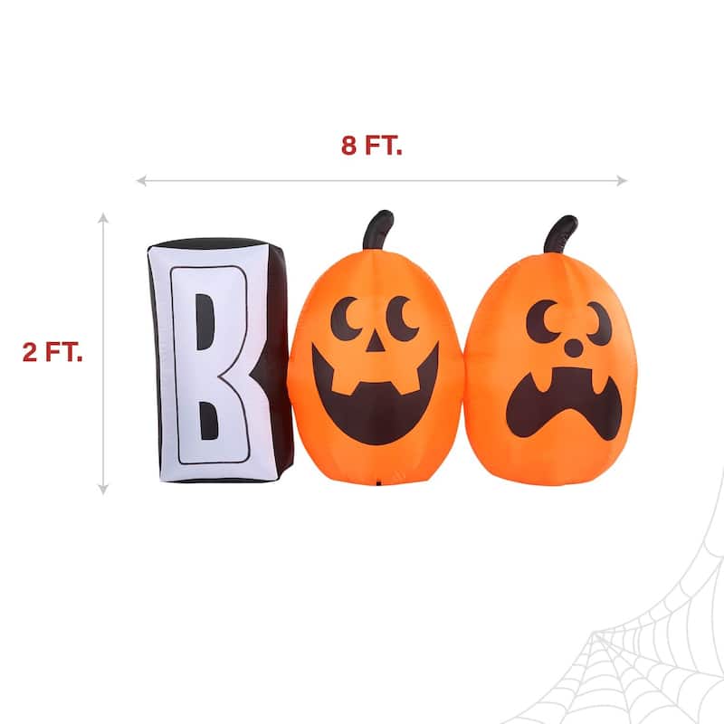 Haunted Hill Farm 4-Ft. Tall Pre-lit Inflatable Boo Sign