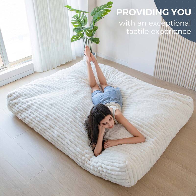 Thick striped Convertible bean bag bed